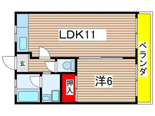 FB恵方マンション【1階】の間取り