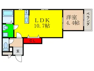 ソルヴィヴェール五十鈴【3階】の間取り