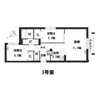 グランメール平和通公園【3階】の間取り
