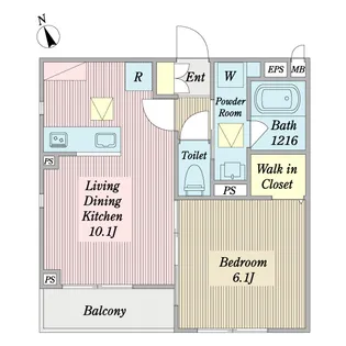 サフラン【1階】の間取り