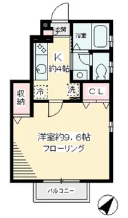 パーシモン ガーデン サエキ【1階】の間取り