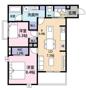 Ensoleille(アンソレイユ)【2階】の間取り