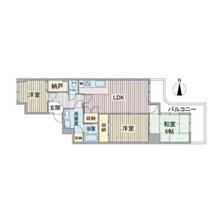 ユニーブル鳥栖【1階】の間取り