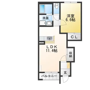 ラ・ハヌル【1階】の間取り