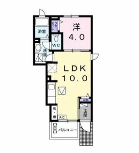 ジェルメ スウィート バジル【1階】の間取り