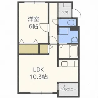 カーサ・プラシード【2階】の間取り