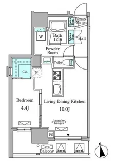 ミリアレジデンス新宿御苑【12階】の間取り