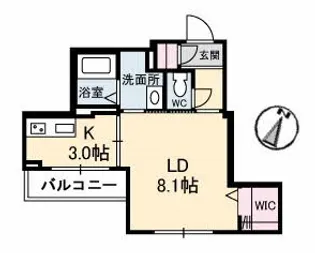 ラルーチェ学南町【2階】の間取り