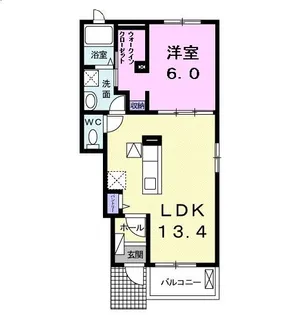 ファヌアンB【1階】の間取り