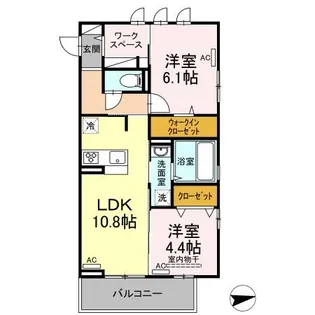ファーブラウ【3階】の間取り