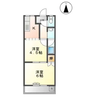 グリーンハウスミキ【2階】の間取り
