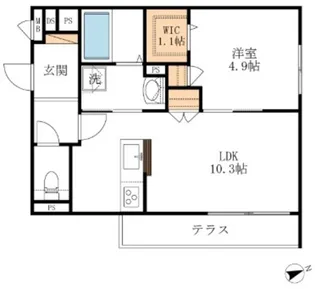 メゾンドソレイユ【1階】の間取り