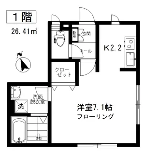 ヴィラ五本木【1階】の間取り