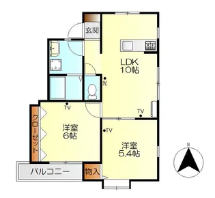 Ks西城【1階】の間取り