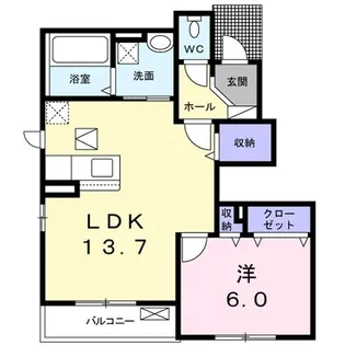 アルカディア レオ【1階】の間取り