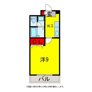 グレース八木3【4階】の間取り