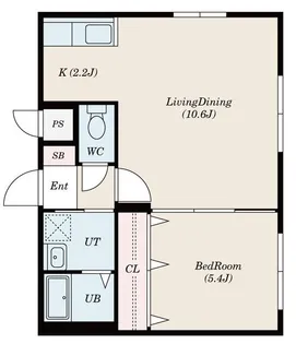 ラージヒル南郷18【2階】の間取り