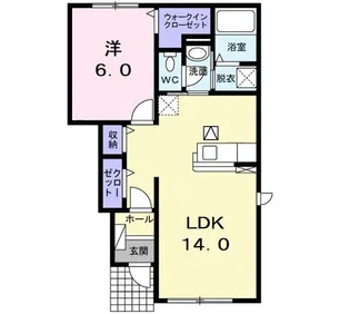 ヴィラ ウィンA【1階】の間取り