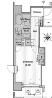 レジディア月島II【8階】の間取り