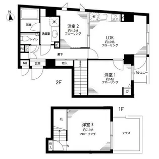 クレア白金高輪(クレアシロガネタカナワ)【2階】の間取り