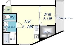 コスモクレスト荒本【3階】の間取り