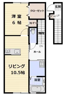 クオンタム筒井A【2階】の間取り