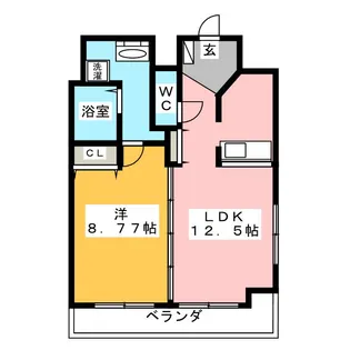 マリオン城西【9階】の間取り