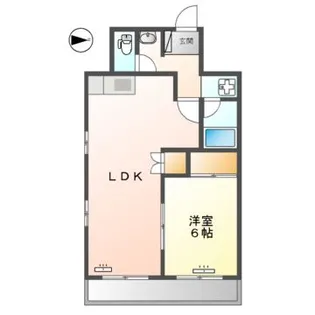 マンション山本 参番館【7階】の間取り