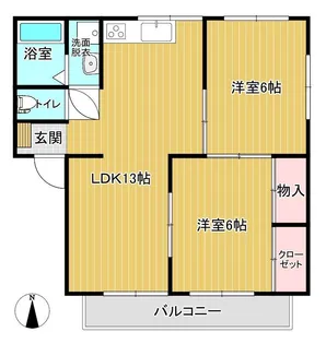 ラフォーレ花水木【2階】の間取り