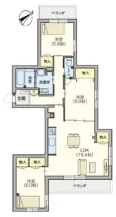 【シニア限定】ヘーベルヴィレッジひばりが丘【2階】の間取り