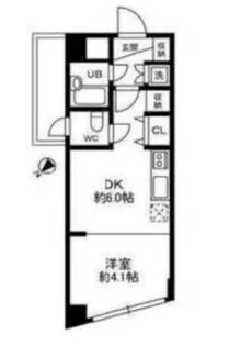 グランメール六本木【4階】の間取り