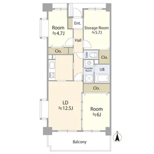 萬家第二ビル【7階】の間取り