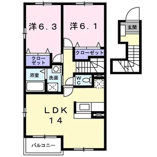 リエゾン コート【2階】の間取り
