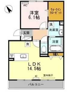 岡山県倉敷市児島稗田町【アパート】の間取り