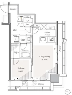 リビオレジデンス西麻布【6階】の間取り