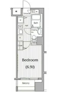 ガラ・ステーション東日本橋【8階】の間取り