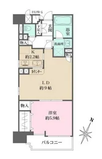 ユニーブル田町【6階】の間取り
