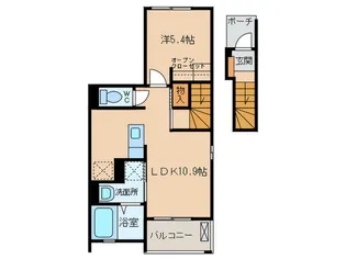 ブランシュシュ【2階】の間取り