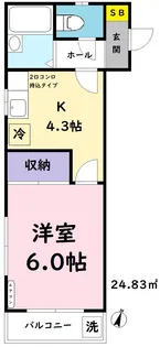 パークハイツミヤ【2階】の間取り