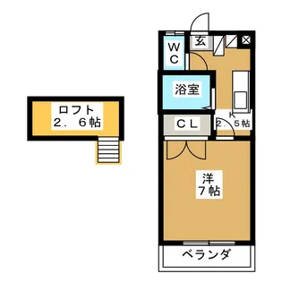 サンコテージB【2階】の間取り