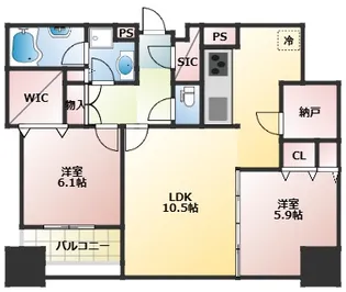 シティタワー有明【10階】の間取り