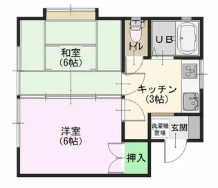 ブルースカイコーポ2号棟【1階】の間取り
