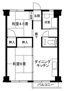 辻堂海岸共同ビル 10号棟【4階】の間取り