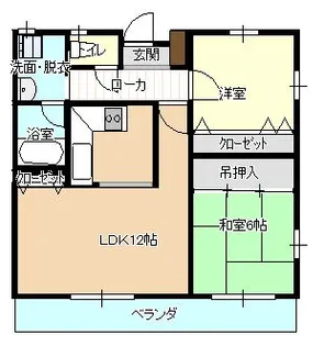 ウッディフラット【1階】の間取り