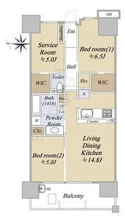 シティテラス金町 E棟【3階】の間取り