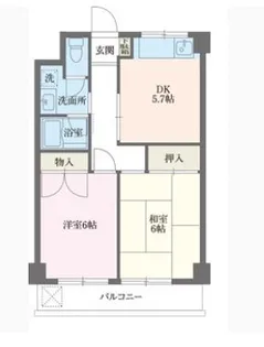 レジデンス中島【4階】の間取り
