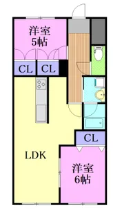ドミール河原【8階】の間取り