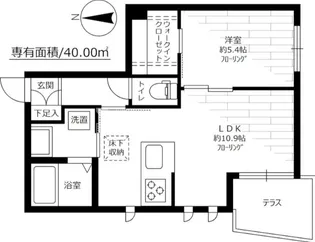 アネックス氷川【1階】の間取り