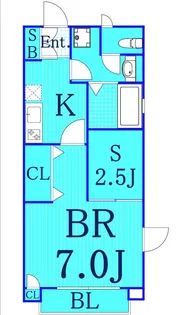 キュリオシティB棟【1階】の間取り