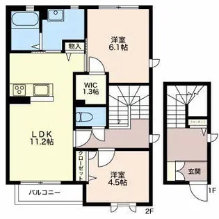 Life A【2階】の間取り